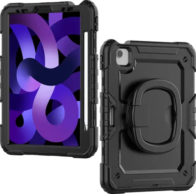 Produktbild von Mobilize Rotating Defender iPad Pro 11 Zoll (2021) Hülle Kunststoff,Silikon Backcover + Schulterträger + Ständer - Schwarz