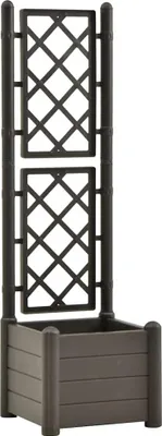 Obrázek produktu pro vidaXL květináč s mříží 43x43x142 cm PP antracitový