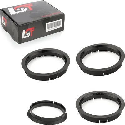 Produktbild von 4x Zentrierringe Schwarz Alufelgen Ø 76,0 - Ø 66,6 mm für Citroen für Renault