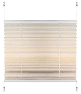 Obrázok produktu pre Omgoods - Pliséové žalúzie - Ochrana pred slnkom bez vŕtania, vhodné na okná a dvere, béžová farba, 105 x 220 cm