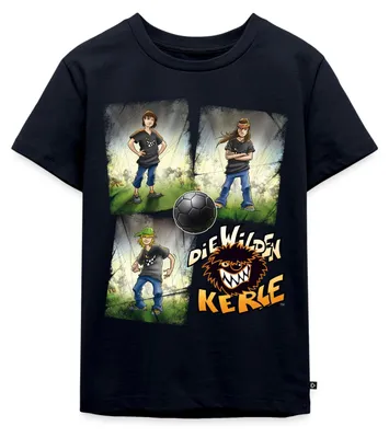 Produktbild von Spreadshirt Die Wilden Kerle Quartett Logo Kinder Premium T-Shirt, 98/104 (2 Jahre), Navy