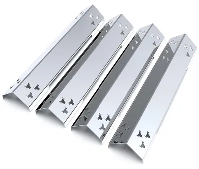 Produktbild von Gasgrill Brennerabdeckung Edelstahl passend für alle Jamestown Knox 4-Brenner, Farbe:4er Set Chrom Bulle