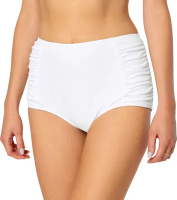 Produktbild von Bellivalini Damen High Waist Bikinihose Bauch Weg Effekt Badehose BLV50-284 (Weiß, 5XL)