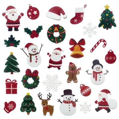 Weihnachtssticker 270 Stück, selbstklebend, 10 Blatt, 14 x 24 cm