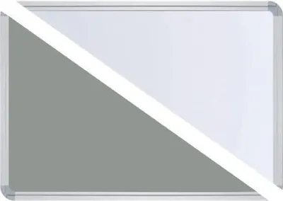 Produktbild von Stellwandtafel Pinntafel/Whiteboard B1800xH1200xT22 grau/weiß
