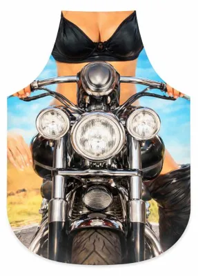Obrázek produktu pro Kuchyňská zástěra 55x72cm - Žena na motorce