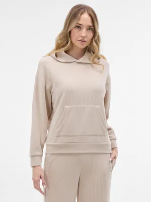 Produktbild von Orsay Hoodie Beige XS mit Kapuze, Kängurutasche und Oversize-Schnitt wärmend