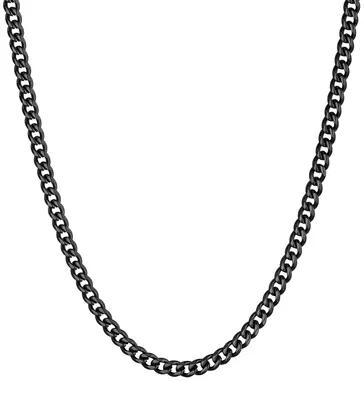 Obrázok produktu pre ChainsHouse, retiazka "Gliederkette", čierna, pánska, z nehrdzavejúcej oceli, hrúbka 3 mm, dĺžka 55 cm