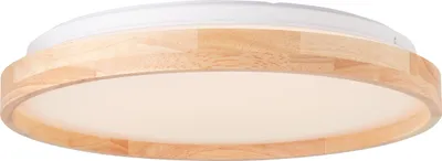 Zdjęcie produktu dla BRILLIANT nowoczesna lampa sufitowa LED ALSON | lampa sufitowa z kloszem wykonanym z trwałego drewna | regulowana barwa światła | 26W 2500 lumenów 300 - 4500 Kelwinów | Ø 39,5 cm | metal/drewno/plastik