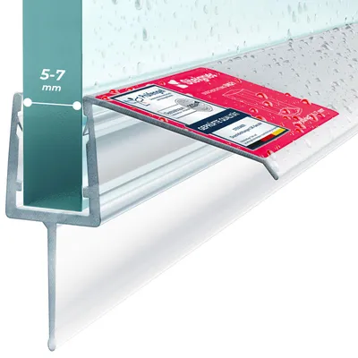 Produktbild von STEIGNER Duschtürdichtung UK21 90 cm (1 Stk.) Transparent - Dichtung gerade für Eckeinstieg Dusche oder Fünfeckdusche mit Duschtür 5-7 mm - Schutz gegen Auslaufen, Wasserdicht, Unauffälliges Design