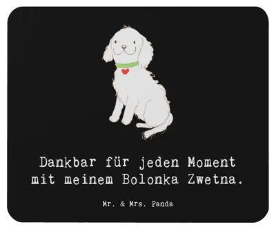 Produktbild von Mr. & Mrs. Panda Mauspad Bolonka Zwetna Moment - Schwarz - Geschenk, mousematte, Mousepad, pc, laptop, Mouse Pad, Tsvetnaya