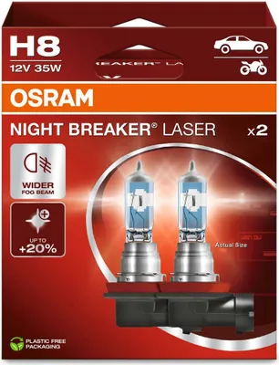 Produktbild von 2 reflektory halogenowe OSRAM NIGHT BREAKER LASER H8 12V samochodowe