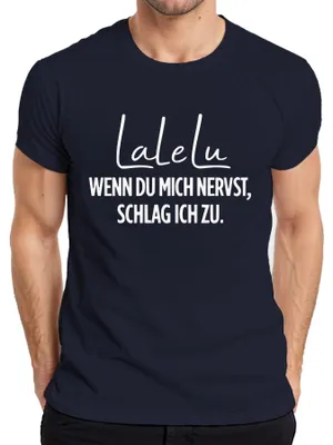 Obrázek produktu pro Lalelu Když mě naštveš, tak tě praštím Vtipné sarkastické tričko pro mámu, námořnická modrá, XL