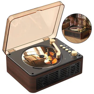 Produktbild von Bluetooth CD Player Tragbar mit Lautsprecher, mit FM Radio, Stereo Sound, Unterstützt USB/AUX Wiedergabe, mit Fernbedienung