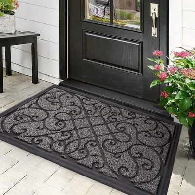 Productafbeelding van Famanu badmat buiten, 45x75 cm - Antislip, duurzaam, grijs