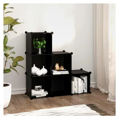 Produktbild von Regalsystem mit 6 Würfeln in Schwarz
