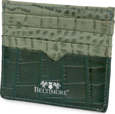 Produktbild von Beltimore grünes, schlankes Lederportemonnaie für Dokumente und Visitenkarten