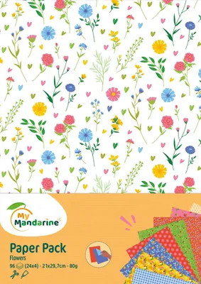 Produktbild von Avenue Mandarine 3x Paper Pack, Flowers - Mehrfarbig CC067C