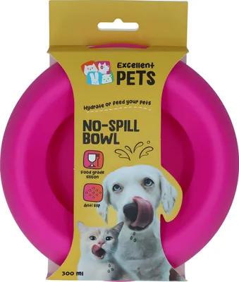 Zdjęcie produktu dla Miska Excellent Pets No-Spill Bowl różowa, rozmiar: M