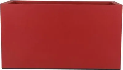 Image de Jardinière RIVIERA, 79x39,5x44,5 cm, Rouge, 85 Litres, Double Paroi, Plastique Recyclable
