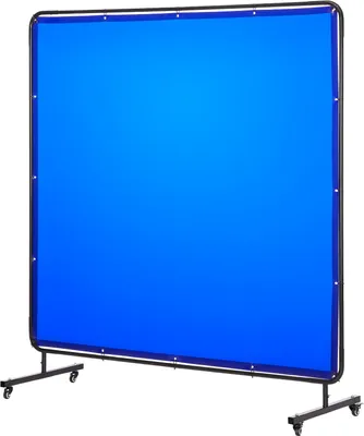 Obrázek produktu pro VEVOR svářečská zástěna, ochranná svářečská zástěna 1740x1740 mm, nehořlavá vinylová svářečská ochranná zástěna s uzamykatelnými otočnými kolečky a 6stupňovou UV ochranou pro dílenské/průmyslové použití, modrá barva