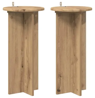Produktbild von vidaXL Pflanzenständer 2 Stk. Artisan-Eiche 29,5 x 29,5 x 60 cm