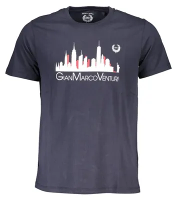 Produktbild von GIAN MARCO VENTURI Herren Kurzarm-T-Shirt Blau AU00782-ALVARO_BLU_NIGHT-BLUE : Größe - L Größe: L