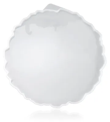 Produktbild von Runde Silikonform für Epoxidharz - Gießform für Obsttabletts - DIY Harz-Tablettform