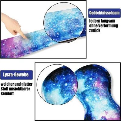 Zdjęcie produktu dla Zestaw 4-częściowych poduszek piankowych w kolorze niebieskim do laptopa i biura