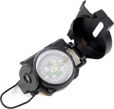 Produktbild von Peilkompass Marschkompass mit Tasche Flüssigkeitsgedämpft Militärkompass 203409