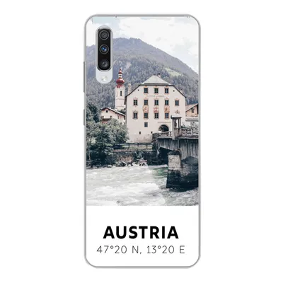 Produktbild von MuchoWow® Handyhülle Schutzhülle Hülle für Samsung Galaxy A70 Österreich - Wasser - Alpen Silikon Softcase Handy Hülle - Schutzhaube