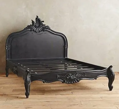 Produktbild von Casa Padrino Barock Bett Schwarz 180 x 200 cm -  Europe