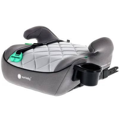 Produktbild von Sitzerhöhung Kindersitzerhöhung Autositz Booster-Sitz Autokindersitz ISOFIX 125–150 cm Getränkehalter LittleNestPro grau Sun Baby