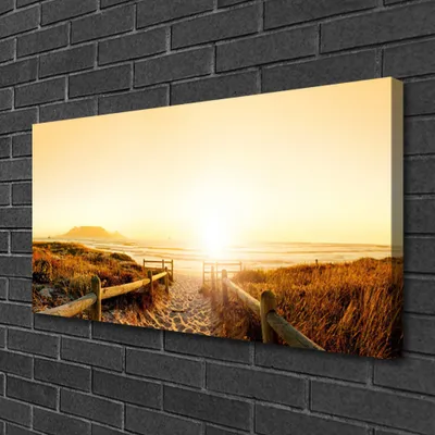 Produktbild von Tulup Leinwand-Bilder 100x50 Wandbild Canvas Kunstdruck Fußpfad Landschaft