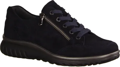 Produktbild von Semler Lena L5135-080 Halbschuh, Damen, Midnightblue, Leder, NEU - Damenschuhe Bequeme Schnürschuhe, Blau, leder (samtchevreau)