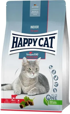 Produktbild von HappyCat Katzenfutter Indoor Voralpen Rind 1,3 kg