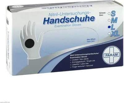 Obrázek produktu pro Rukavice jednorázové nitrilové L černé 100 ks