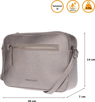 Produktbild von Christian Wippermann Damen Tasche Schultertasche Umhängetasche Crossover Bag Handtasche Anthrazit