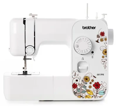 Produktbild von Brother JX17FE (Fantasy Edition) Nähmaschine mit 17 Nähprogramme, Nutz- Elastisch- und Dekorativstiche, Anfänger, Freiarm, Automatisches Nähen, Elektrische Nähmaschinen + Anschiebetisch + Nähtasche