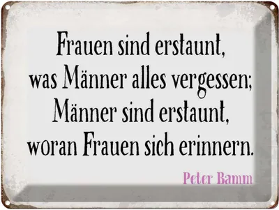 Produktbild von vianmo Blechschild 30x40 cm Frauen Männer sind erstaunt was Spruch Zitat