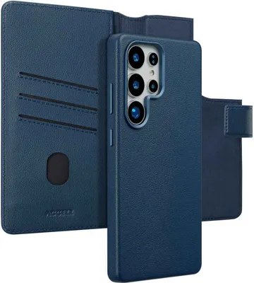 Immagine prodotto di Accezz Libreria in pelle 2-in-1 con MagSafe per Samsung Galaxy S25 Ultra - Blu notte