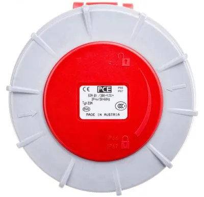 Productafbeelding van PCE CEE-koppeling, 4-polig, 63A, 400V (artikelnummer 234-6)