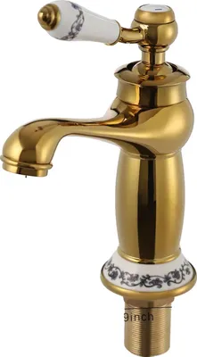 Produktbild von Waschtischarmatur, Messingkonstruktion, Ergonomisches Design, Gold