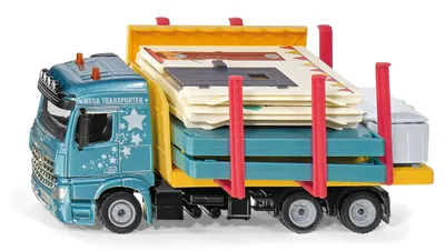 Produktbild von SIKU Super - nákladní auto převážející montovaný dům 1:50