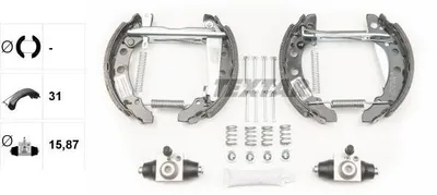 Produktbild von TEXTAR Bremsensatz Trommelbremse Hinten für VW Lupo (6X1, 6E1) 84018202