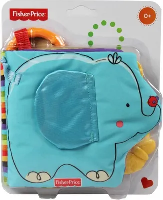 Produktbild von Mattel T9239 - Fisher Price - Baby-Zoo Büchlein Stoffbuch Babybuch Lernbuch Beissring Tiere