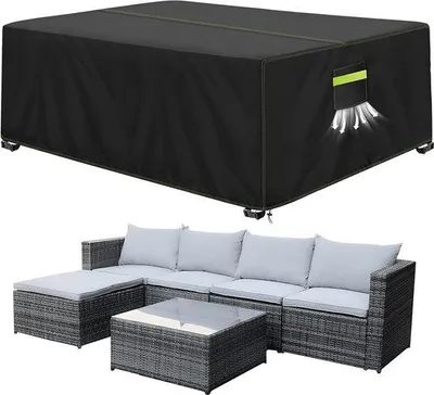 Produktbild von Famanu Schutzhülle für Gartenmöbel 200 x 160 x 70 cm - Wasserdicht, mit Belüftungsfenster