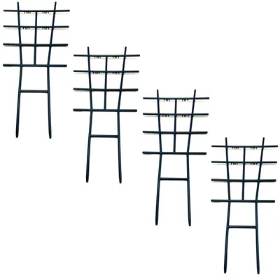 Produktbild von 4er Set Rankgitter Kunststoff 42cm | Rankhilfe Blumenkasten Grün | Kletterhilfe Rankstütze | Pflanzengitter Blumengitter