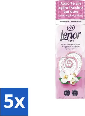 Produktbild von Lenor Light – Duftverstärker – Jasmin – Non-Stop-Frische – 19 Wäschen - Vorteilspack - 5 Stücke