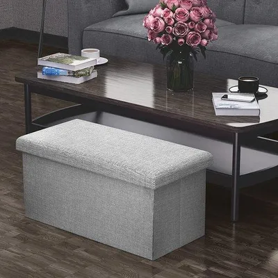 Image de Tabouret pliant avec rangement 38 x 38 x 78 cm, banc
